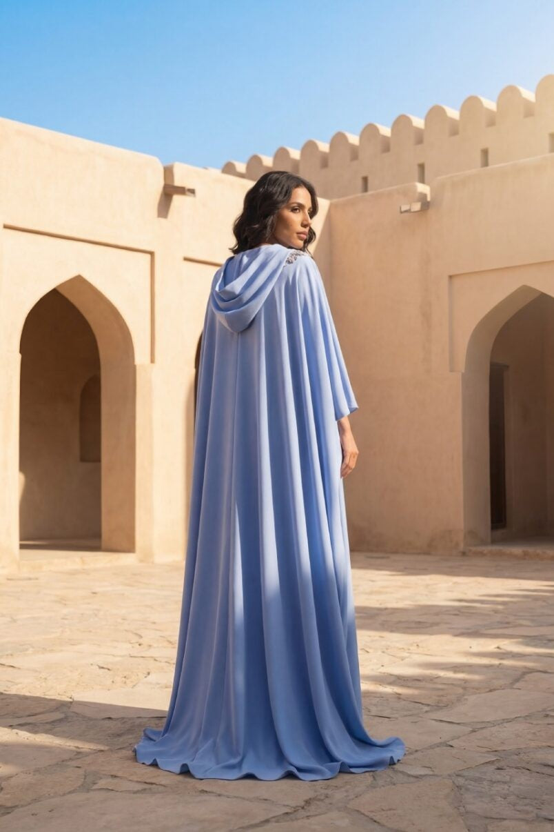 Long Sleeve Hooded Kaftan