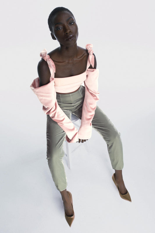 Velvet Crop Top and Pants