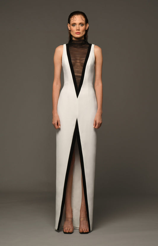 Sleeveless Crêpe Gown