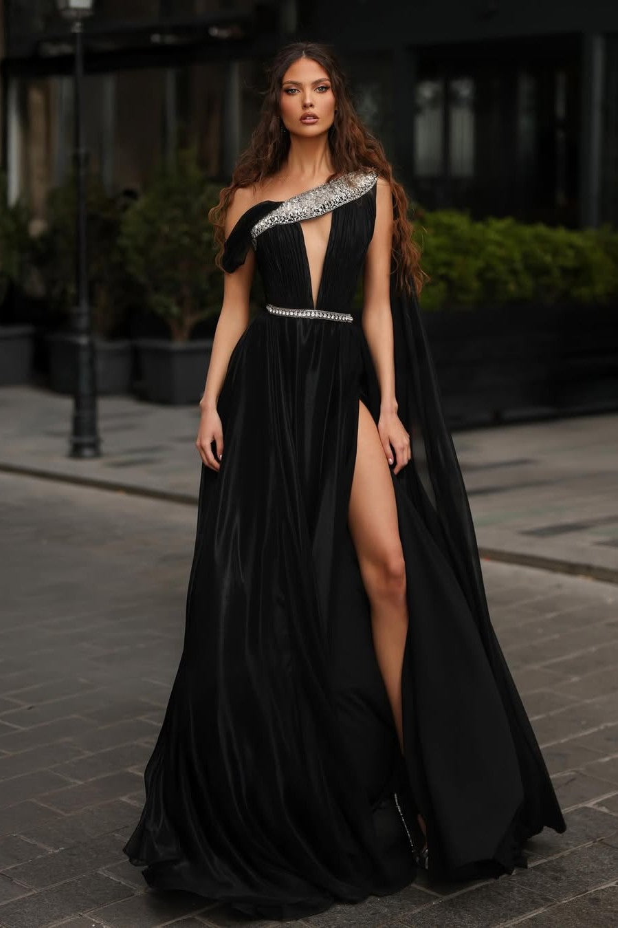 Asymmetric Saree Gown