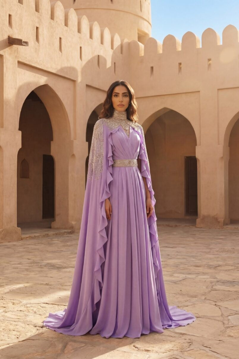 Long Cape Sleeve Kaftan