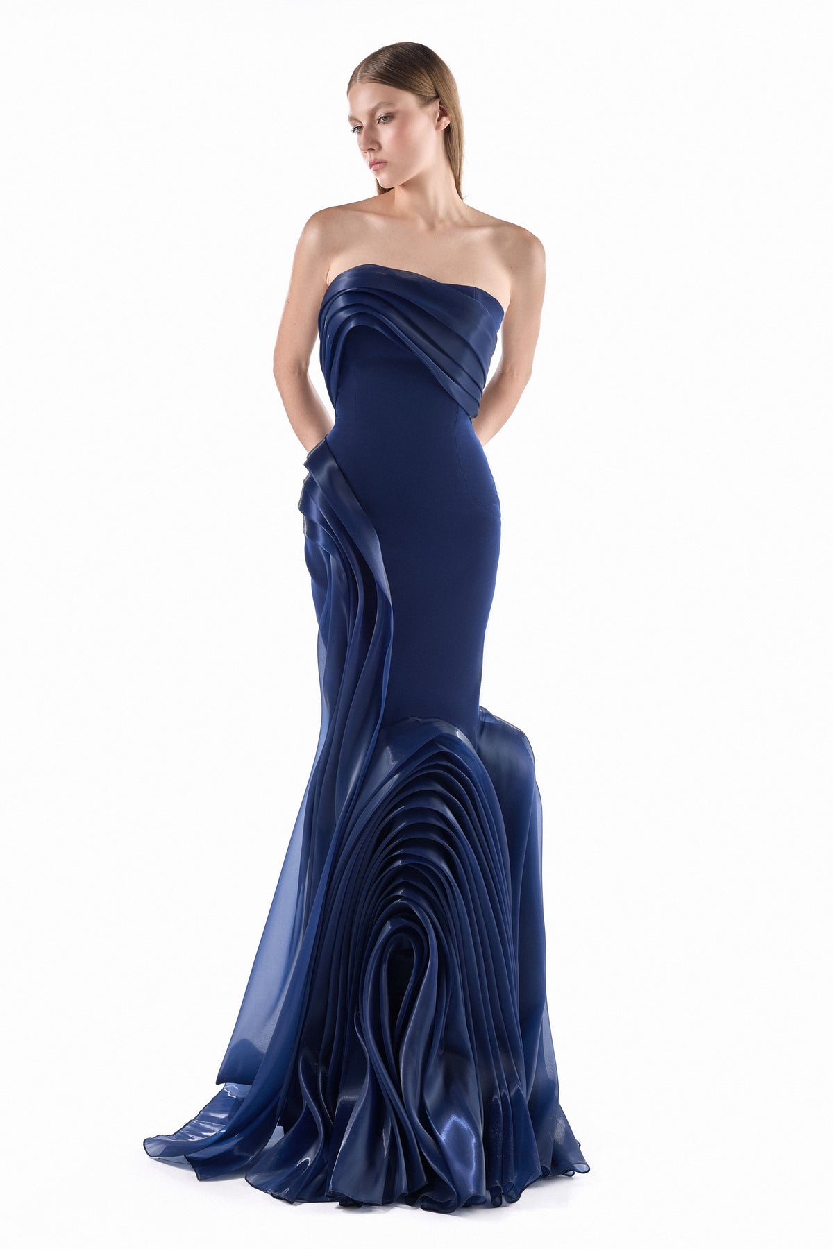 Navy Resonance Mermaid Gown