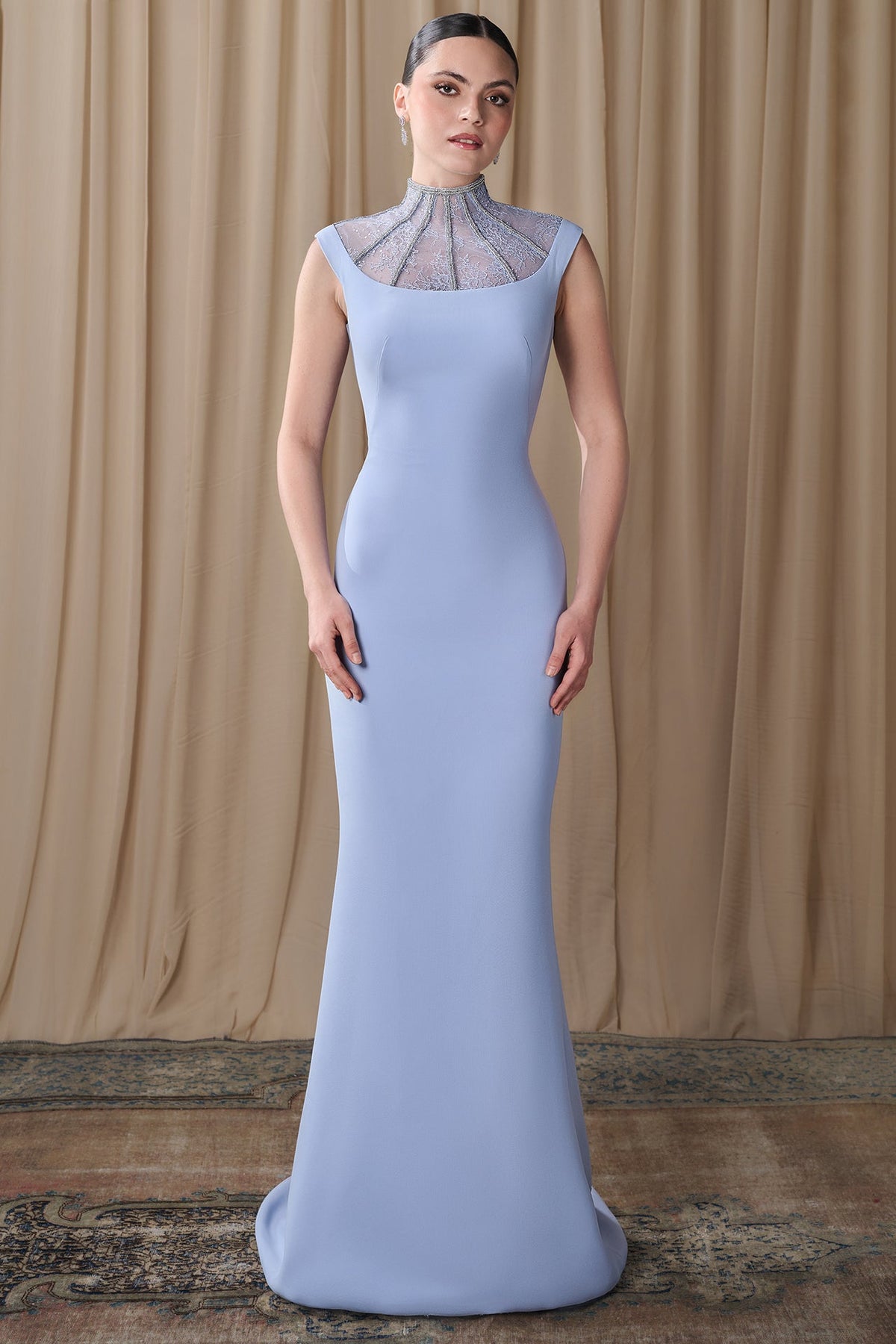 Lace Yoke Mermaid Gown