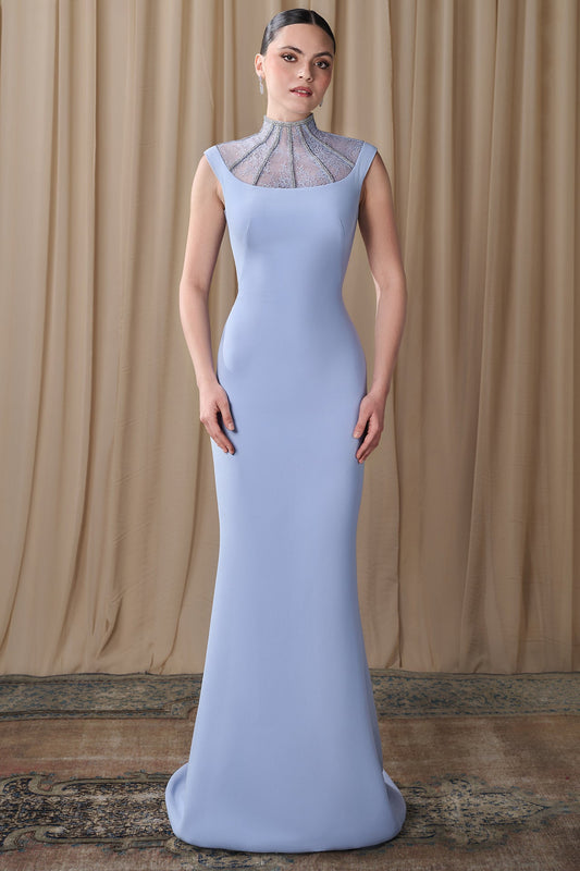 Lace Yoke Mermaid Gown