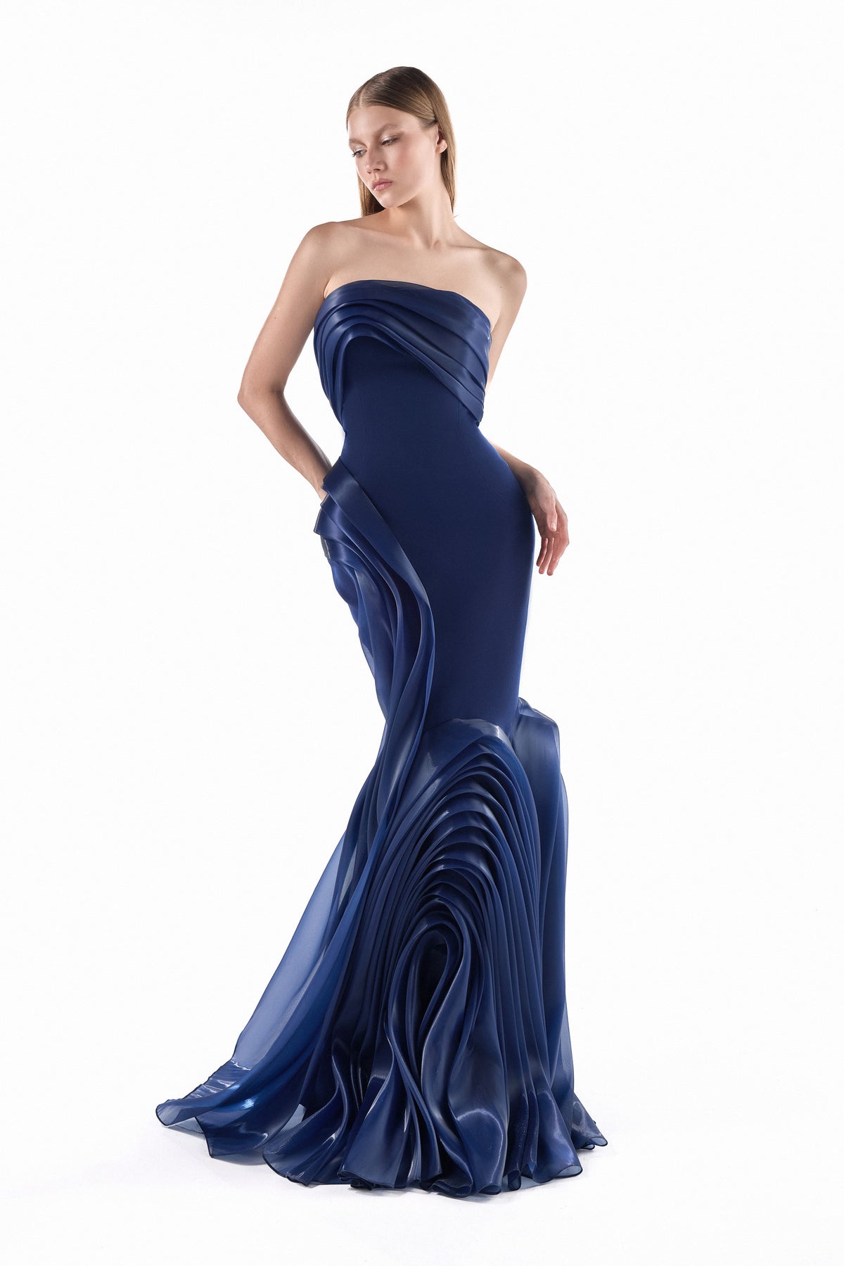 Navy Resonance Mermaid Gown