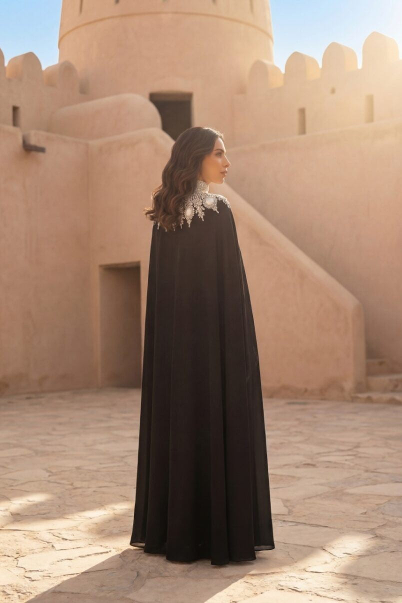 Caped Sleeve Kaftan