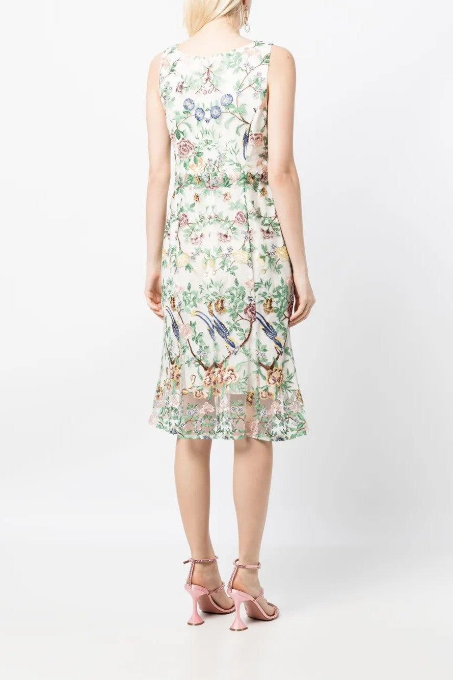 Sleeveless Floral Midi