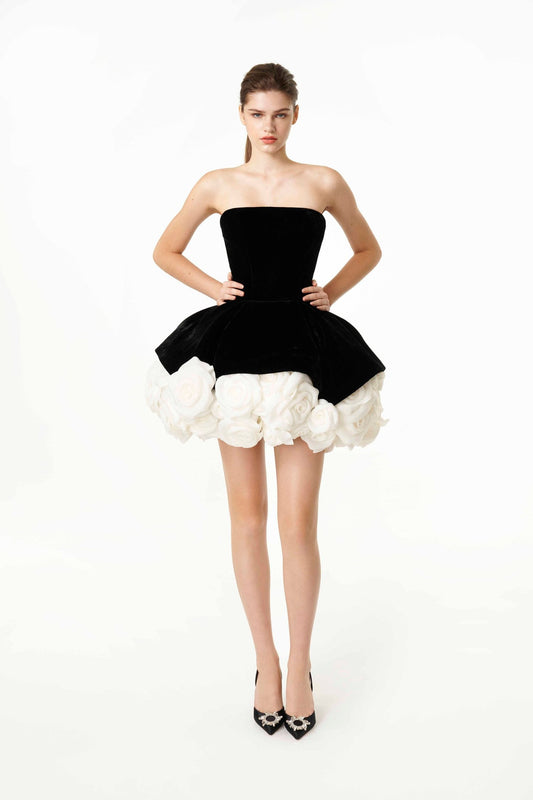 Velvet Strapless Dress