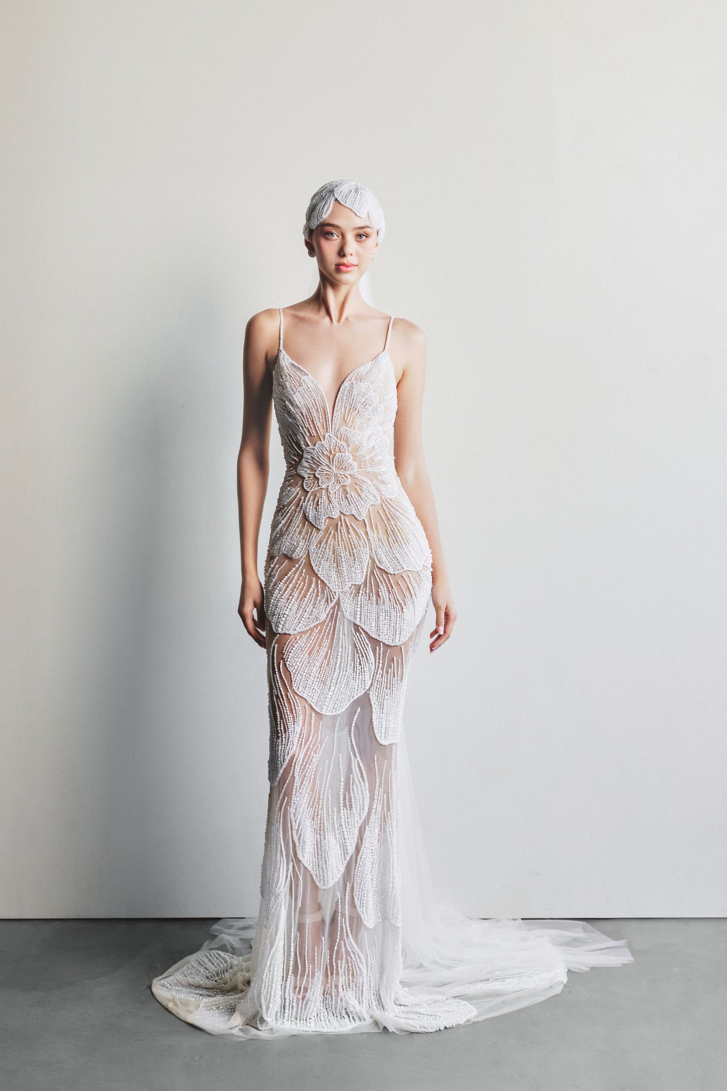 Floral Appliques Wedding Dress