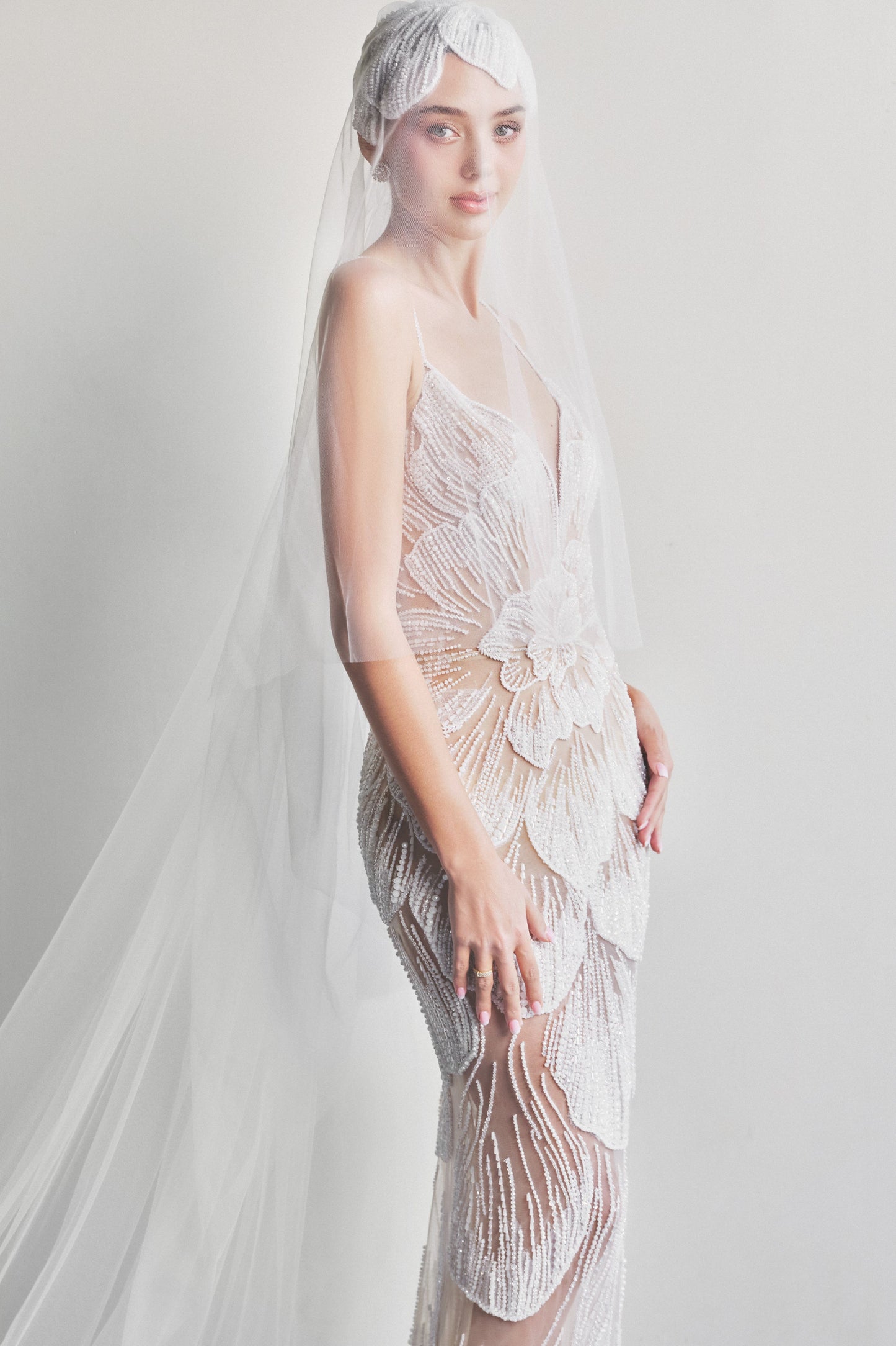 Floral Appliques Wedding Dress