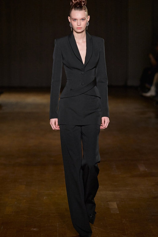 Long Sleeve Blazer and Wide Pants