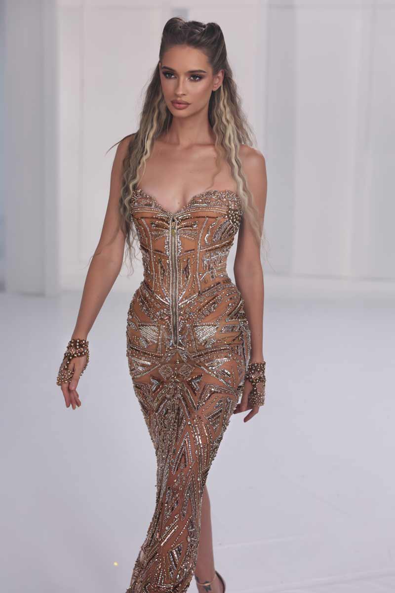 Beaded Illusion Gown