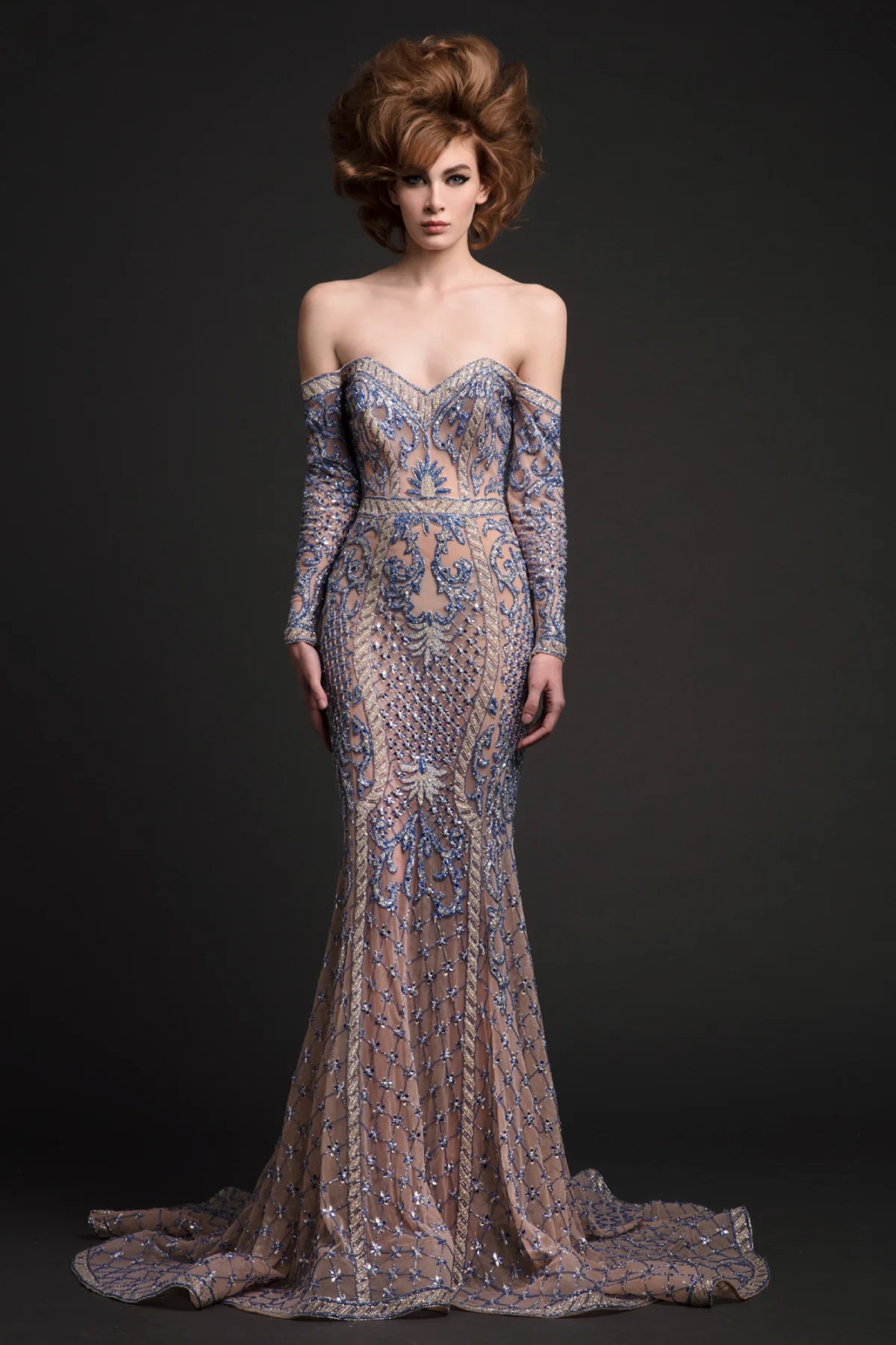 Off Shoulder Embellished Dress