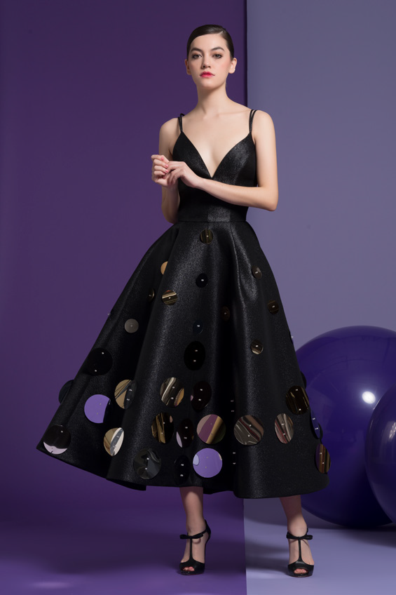 Black Sleeveless Karla Midi-Tea Dress