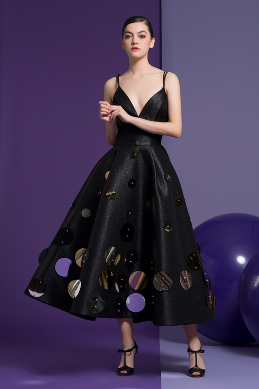 Black Sleeveless Karla Midi-Tea Dress