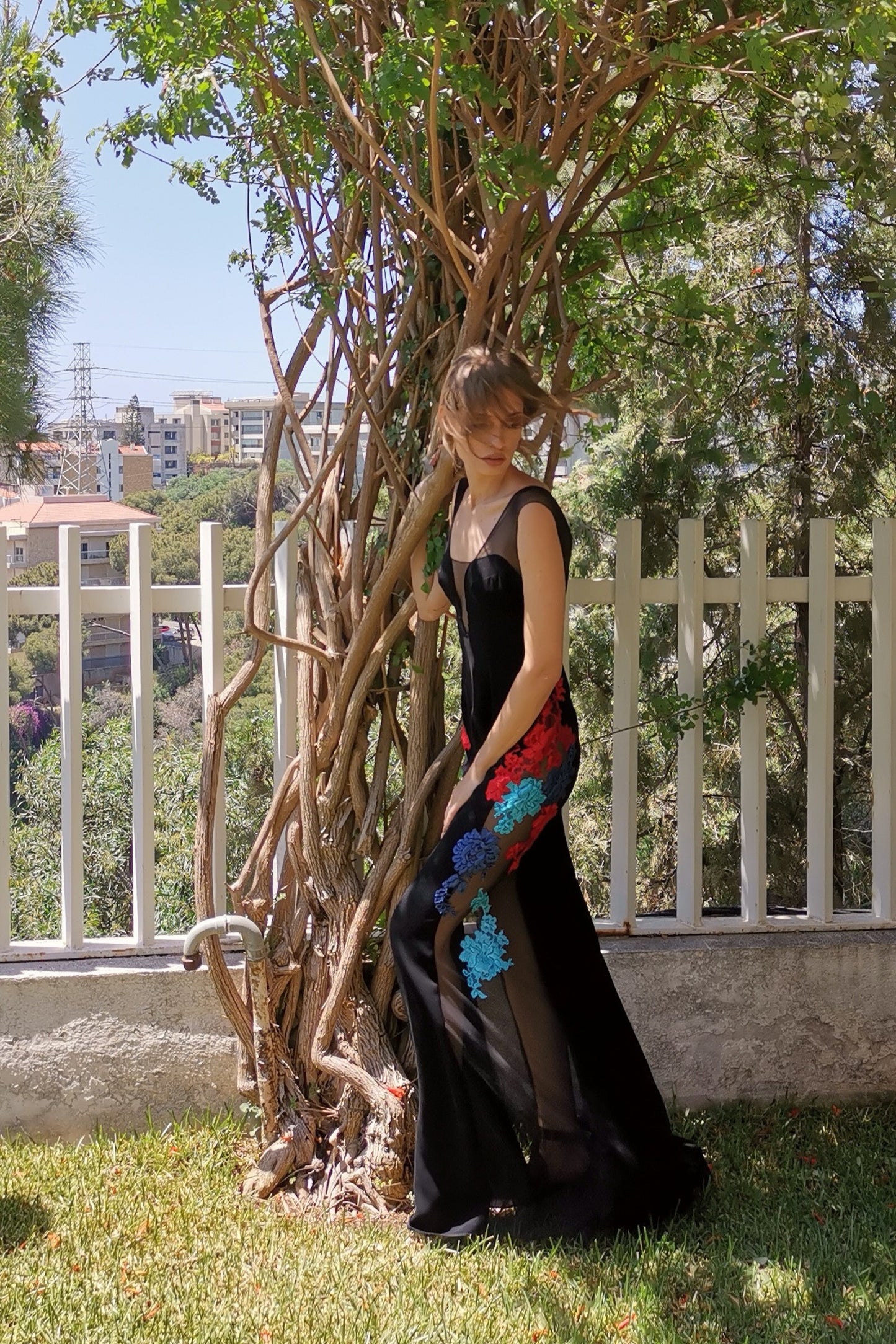Tulle and Crepe Gown