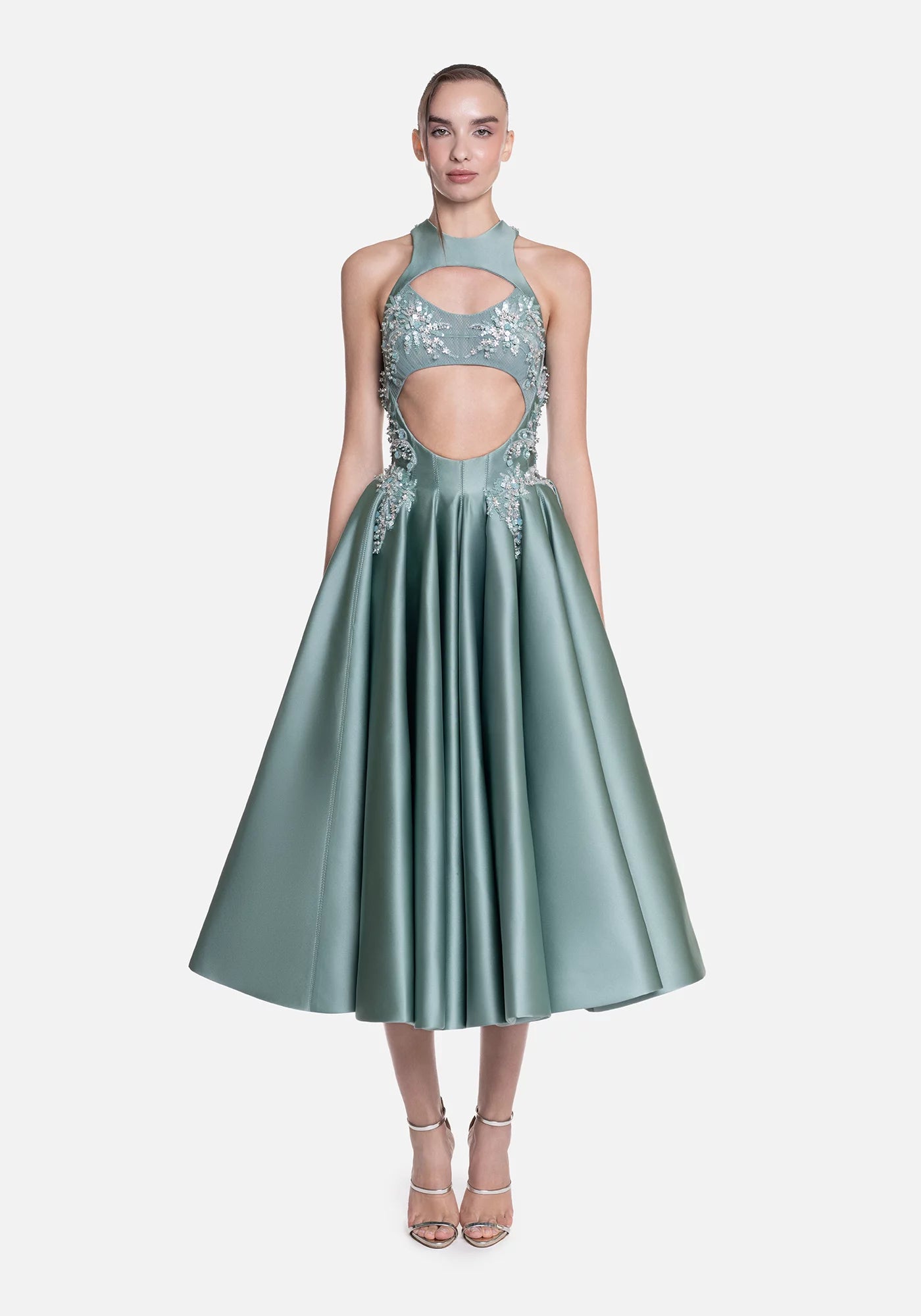 Sleeveless Halter Dress