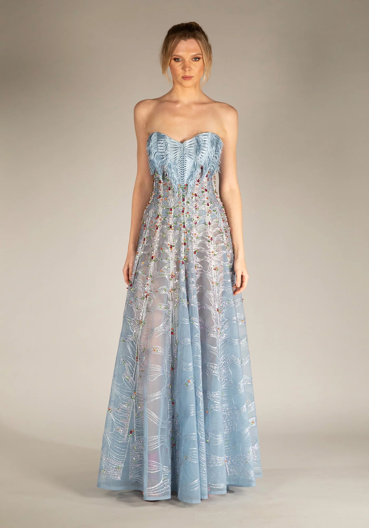 Strapless Silk Dress