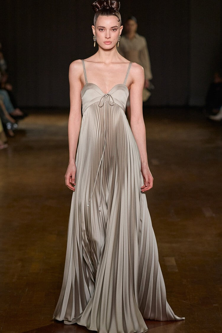 Sleeveless Pleated Maxi Dress