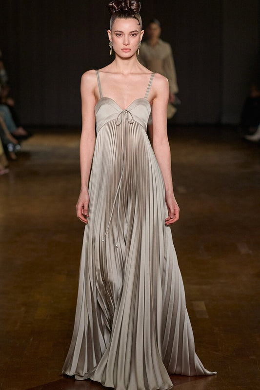 Sleeveless Pleated Maxi Dress