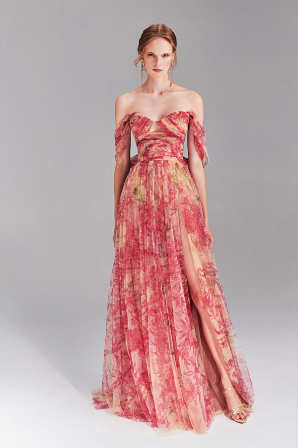 Printed Tulle Dress