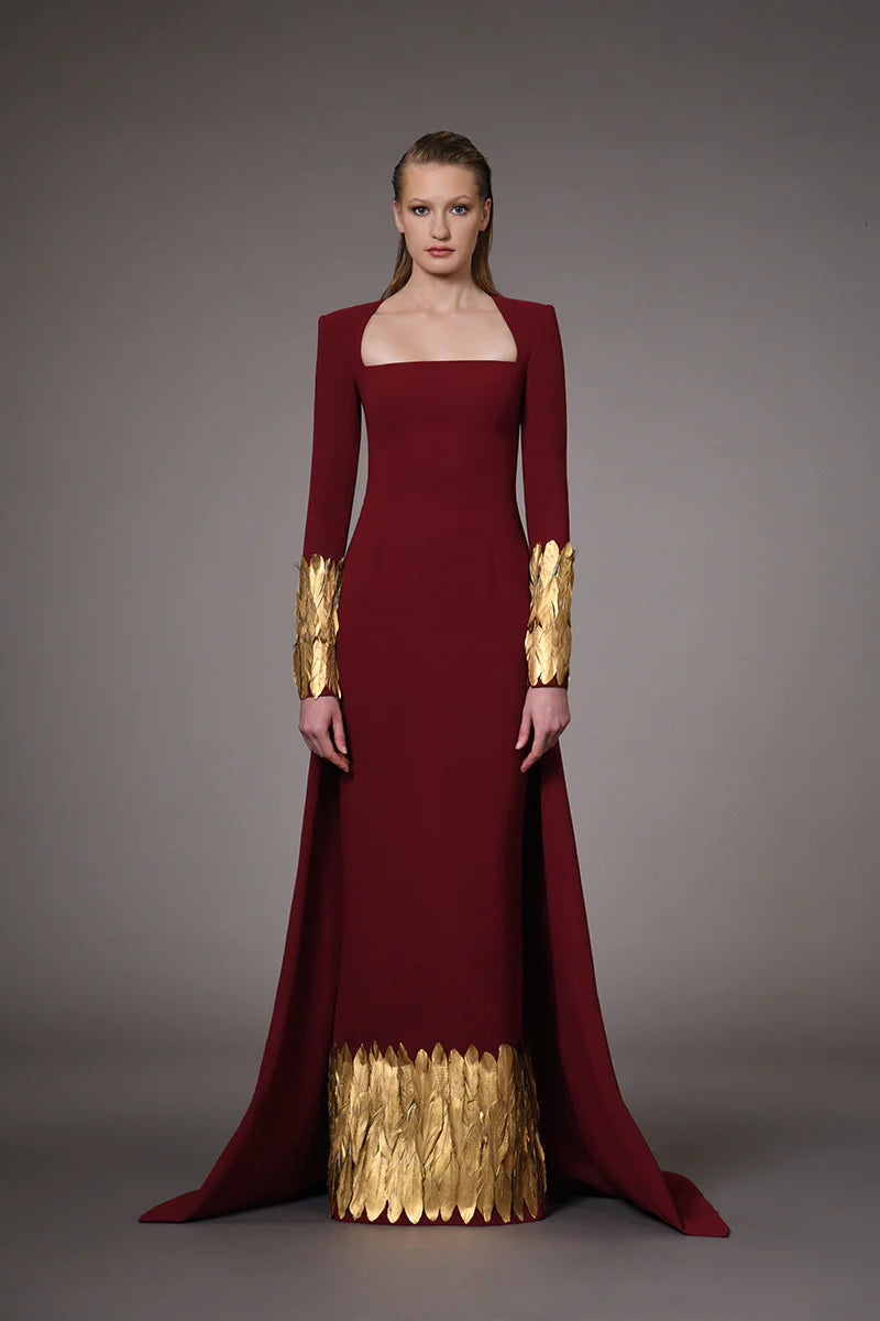 Feather Detailed Dress