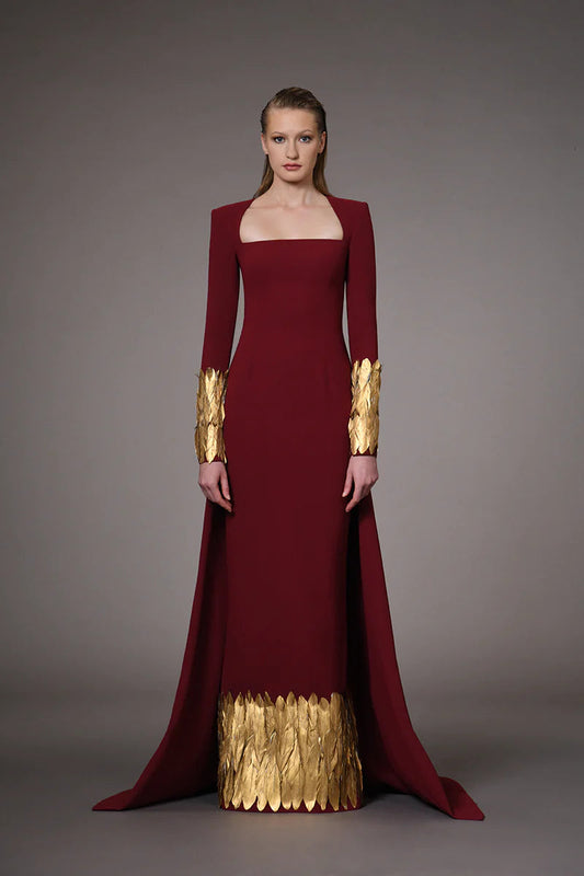 Feather Detailed Dress