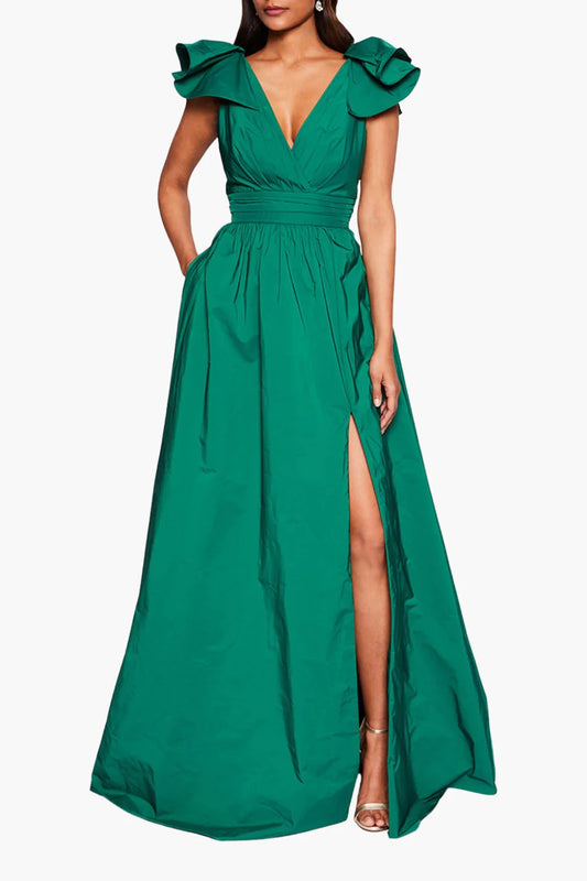 Bow Taffeta Gown