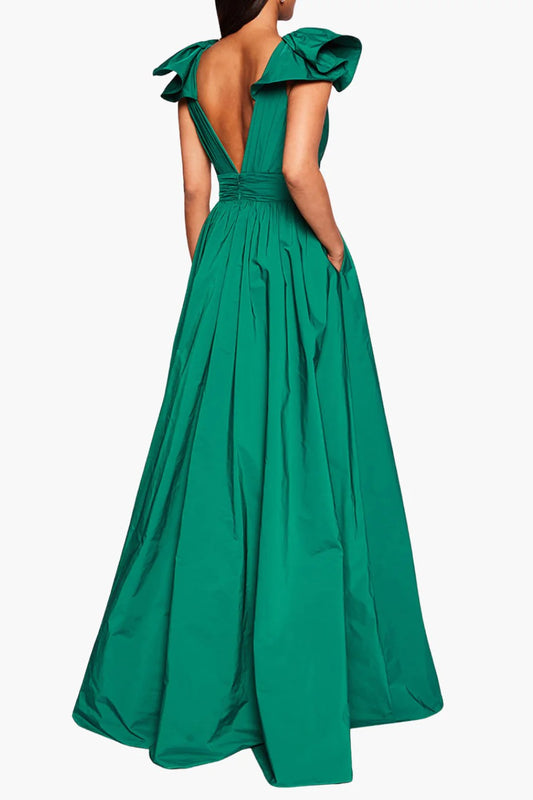 Bow Taffeta Gown