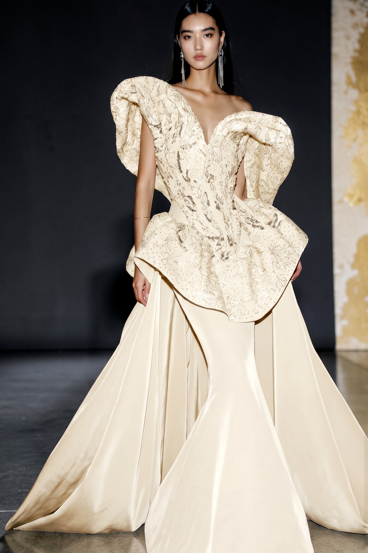 Sleeveless V-Neck Gown