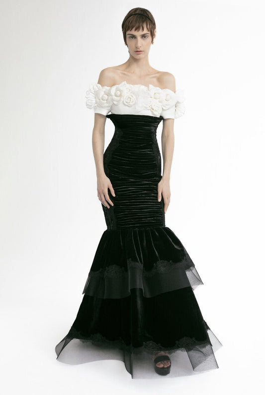 Off Shoulder Top with Flared Skirt