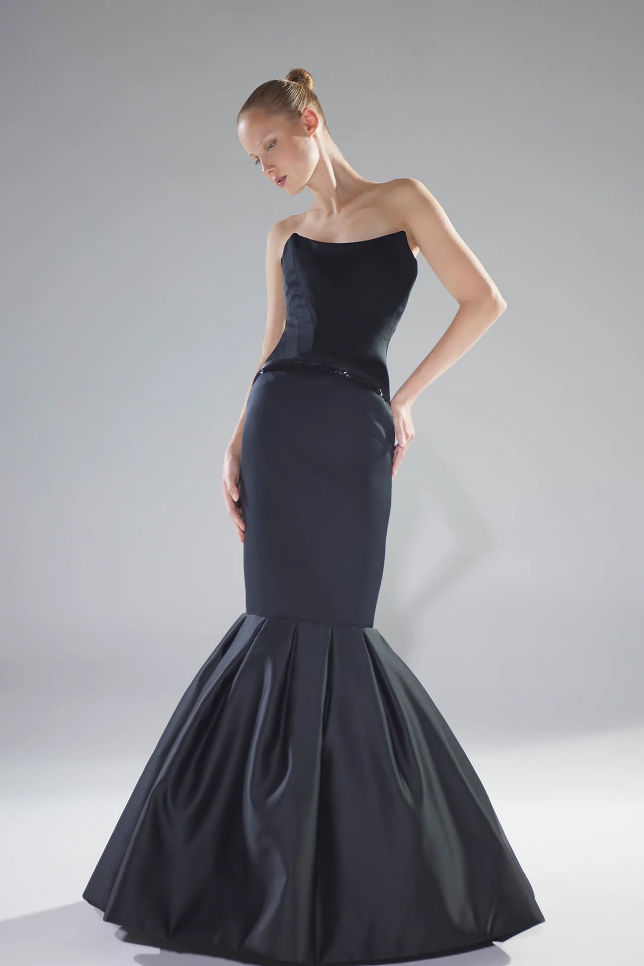 Strapless Satin Mermaid Gown