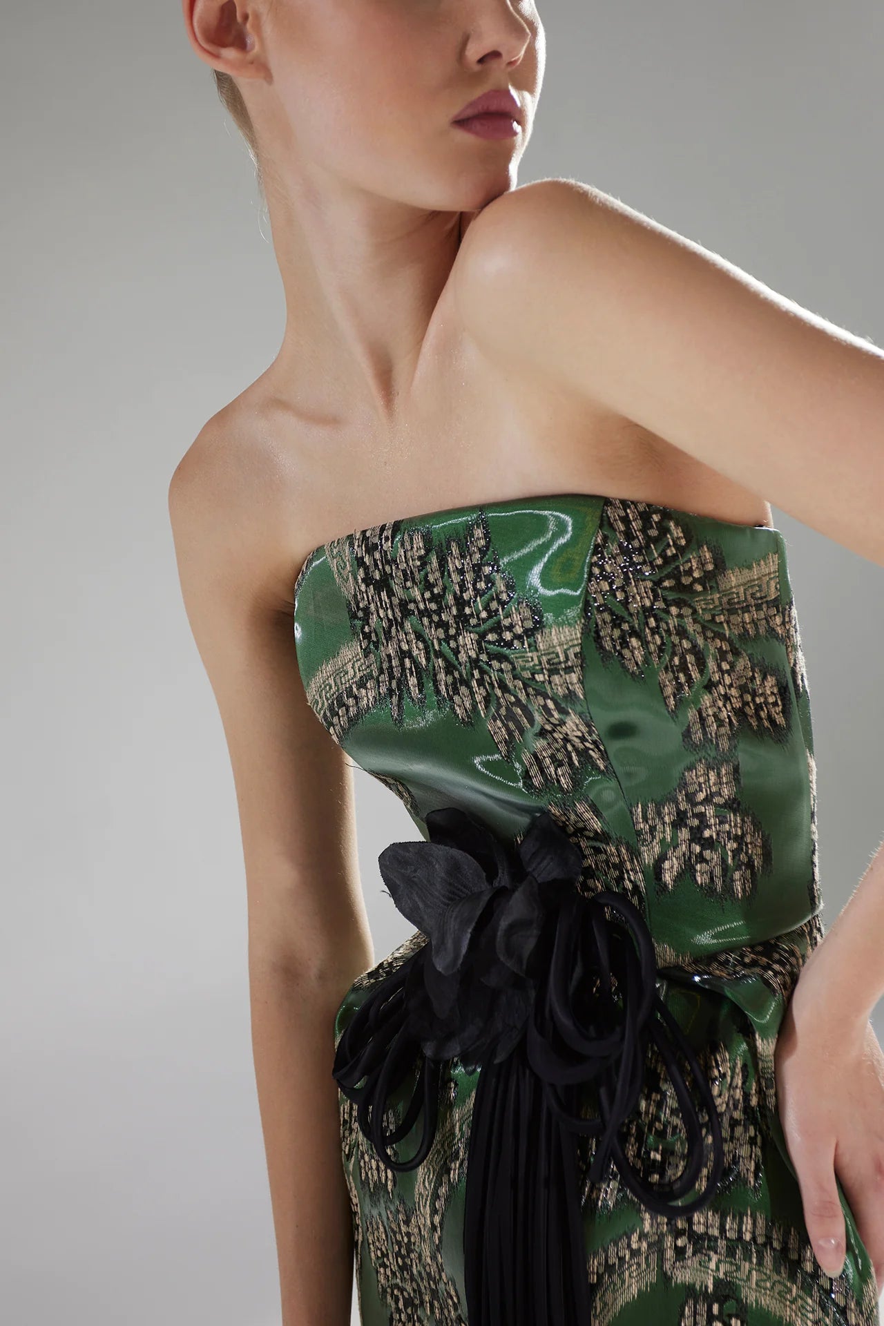 Ornate Embellished Column Gown