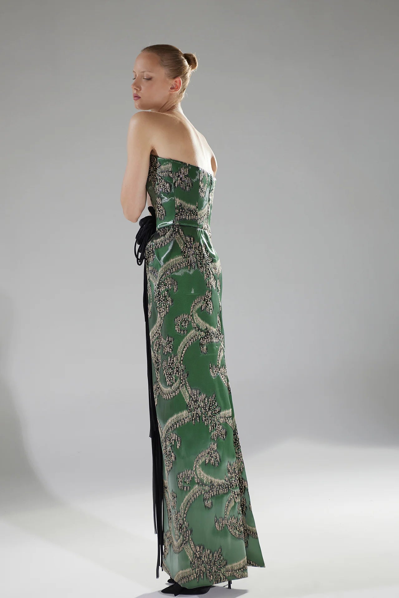 Ornate Embellished Column Gown