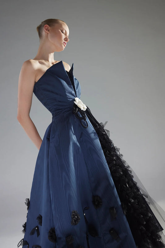 Structured Taffeta Midi Dress