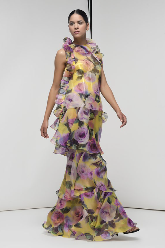 Sleeveless Floral Pinebluff Gown