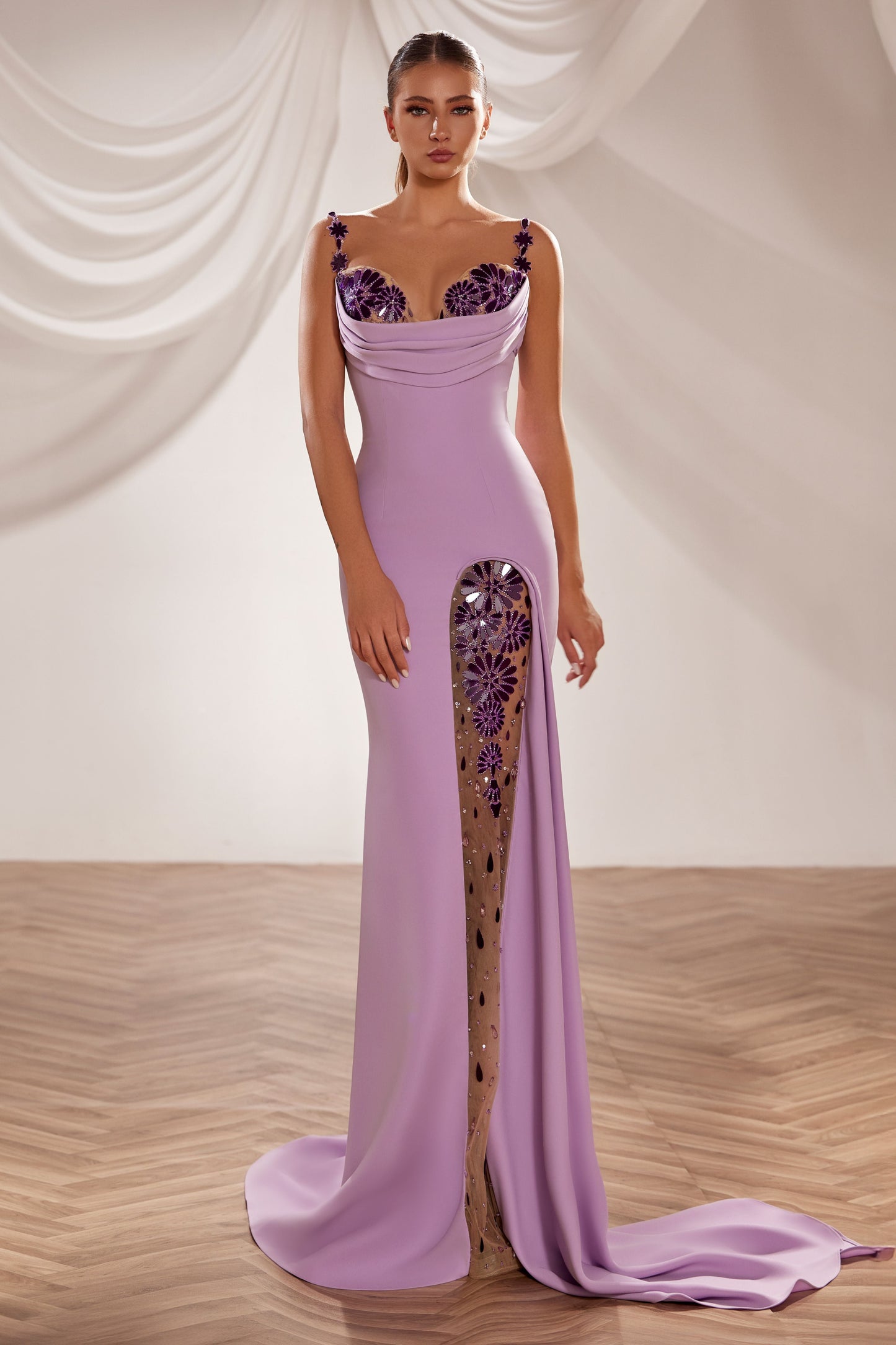 Floral Sheer Gown