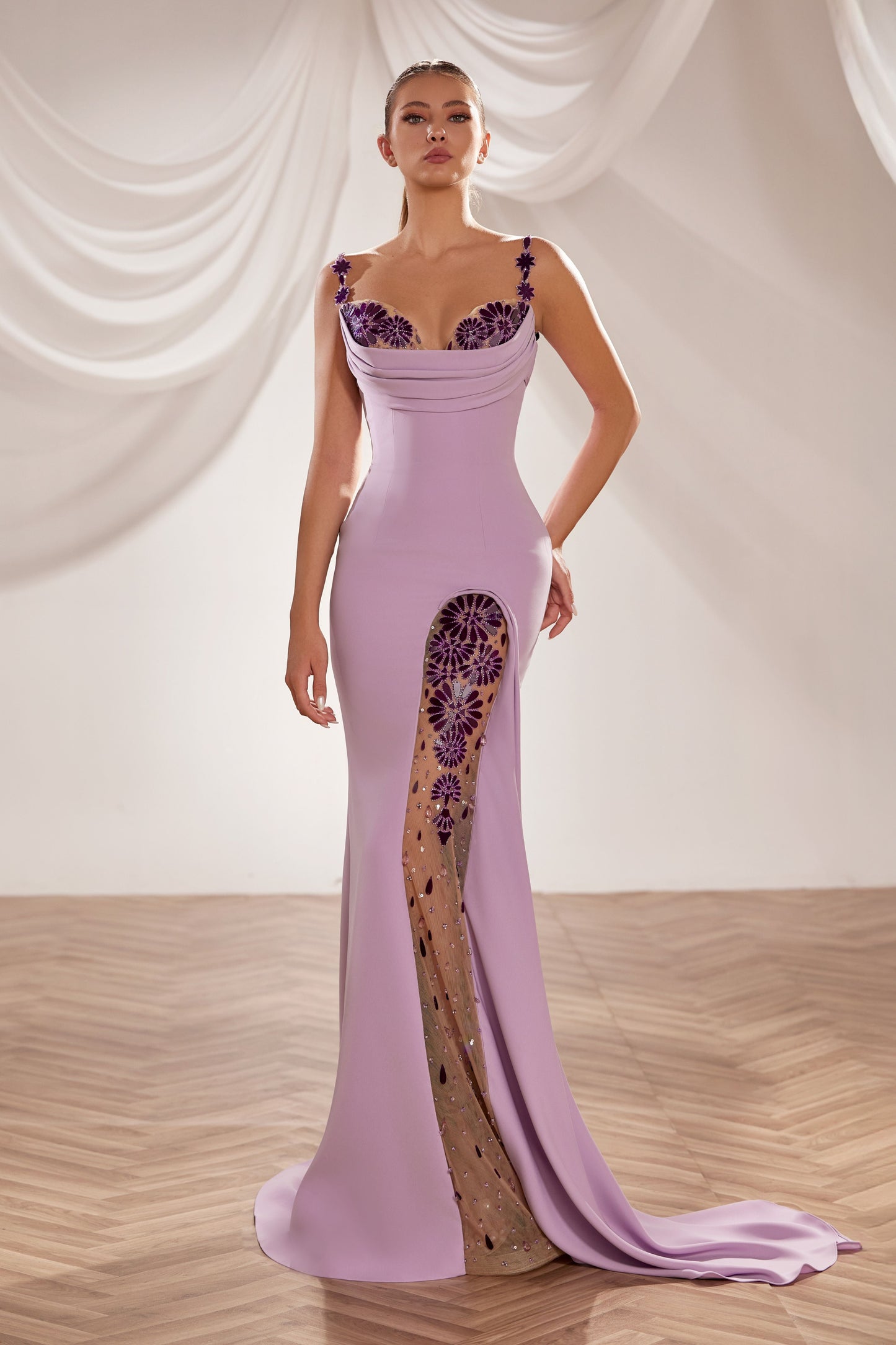Floral Sheer Gown