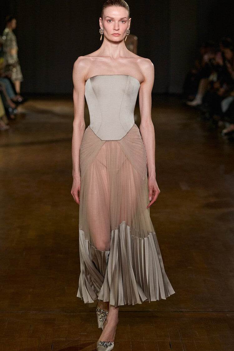 Strapless Midi Dress