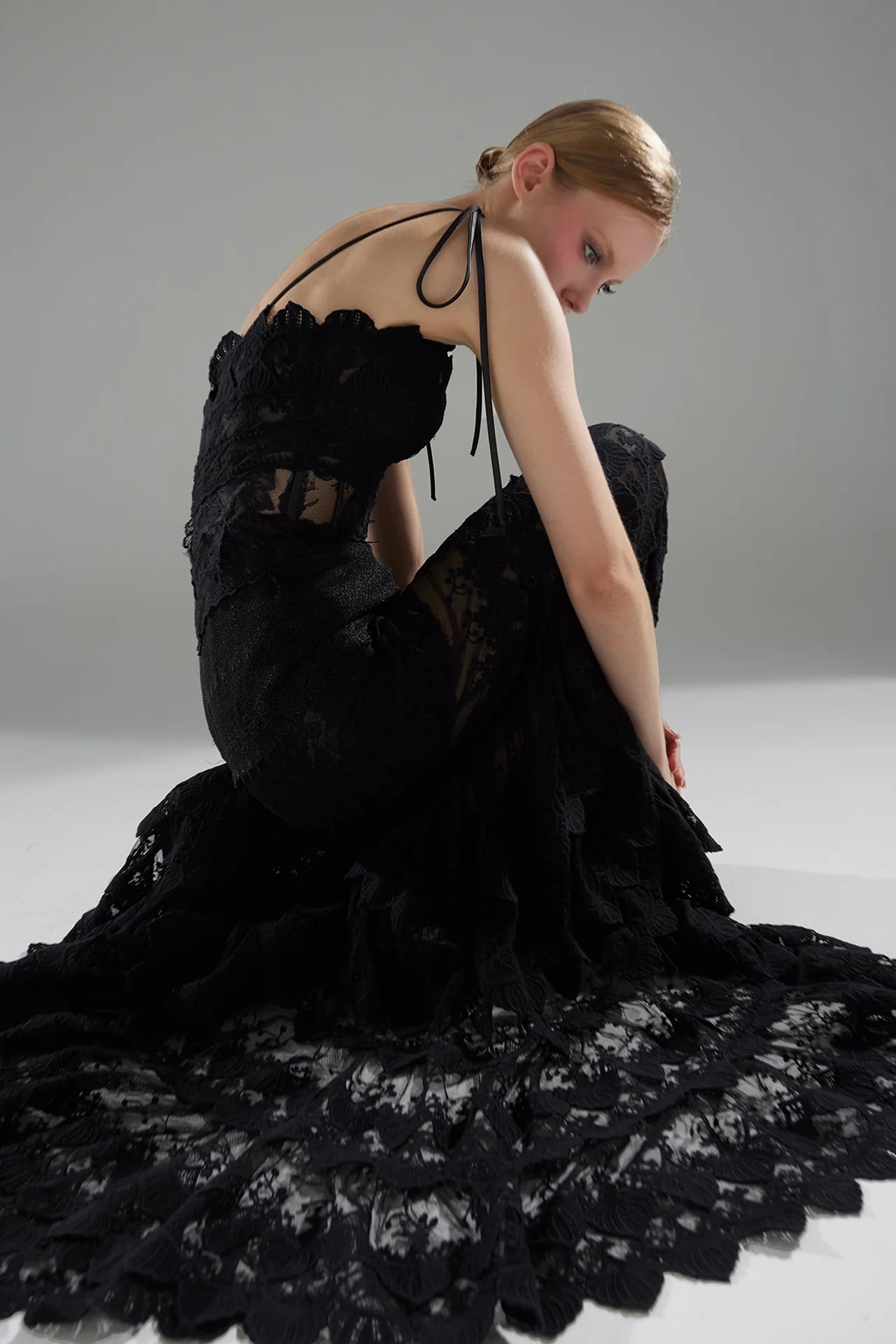 Sleeveless Lace Mermaid Gown