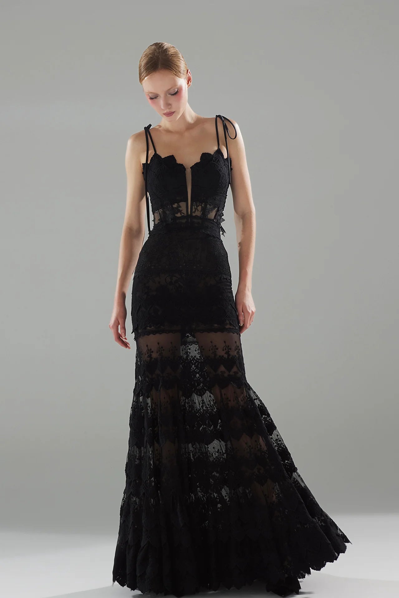Sleeveless Lace Mermaid Gown
