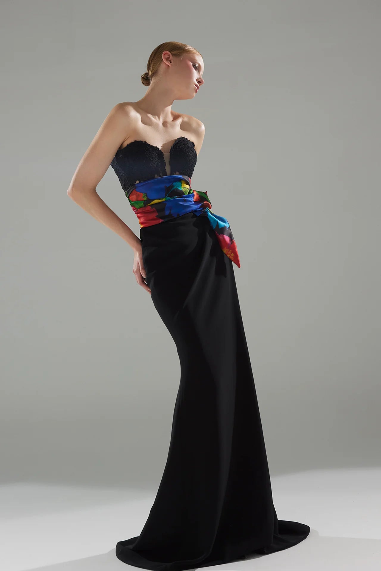 Strapless Lace Corset Gown