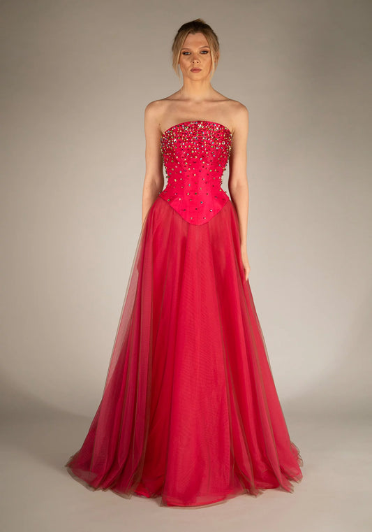 Strapless Beaded Dress