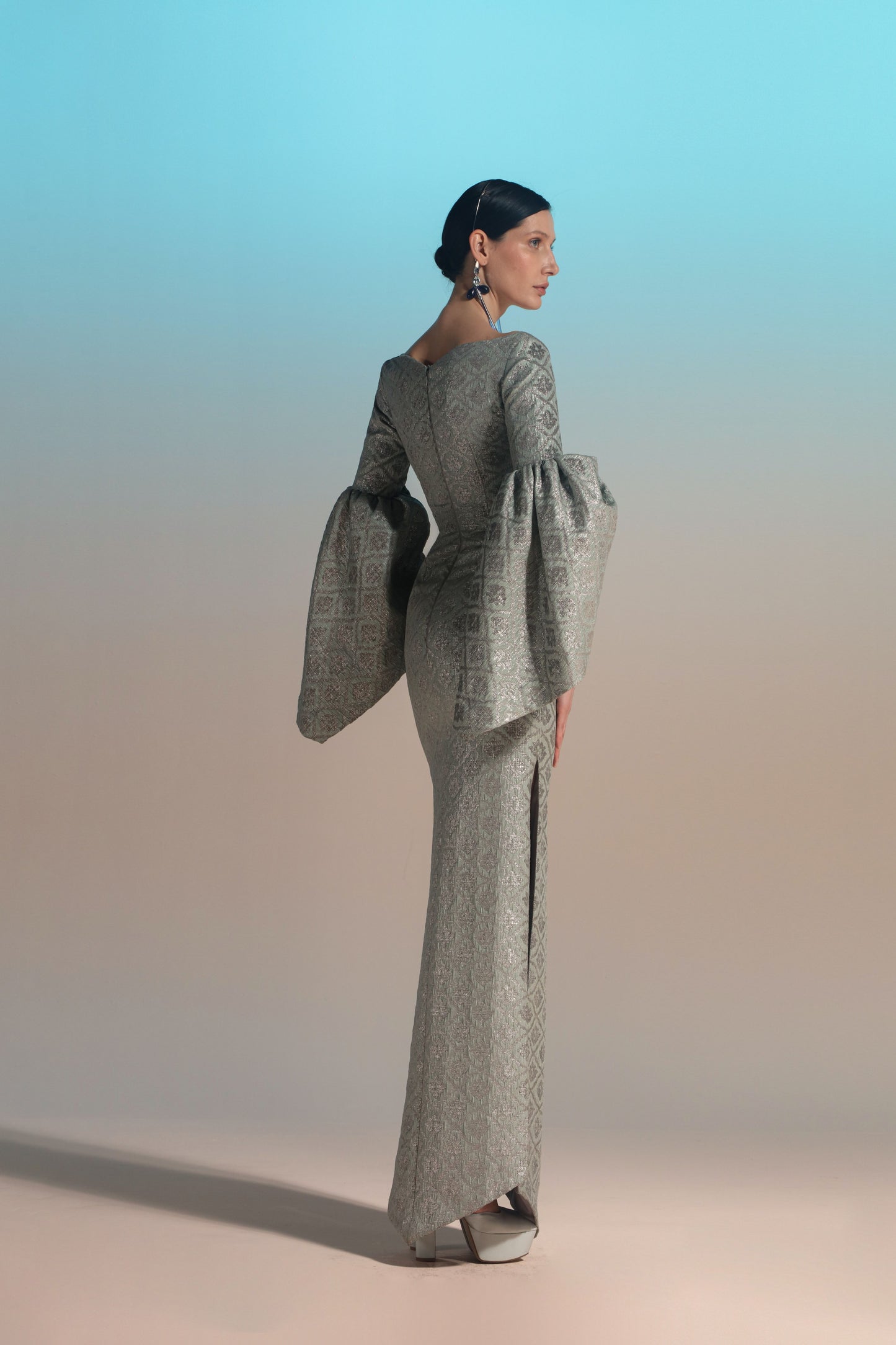 Regal Bell Sleeve Gown