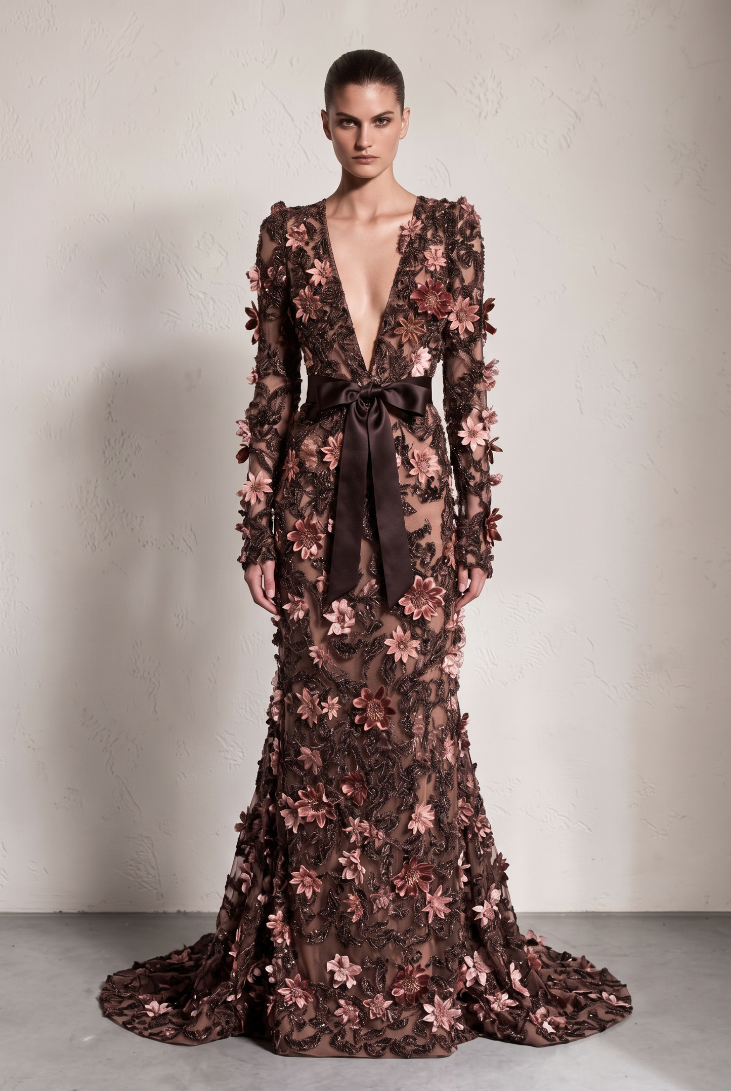 Floral Applique Gown