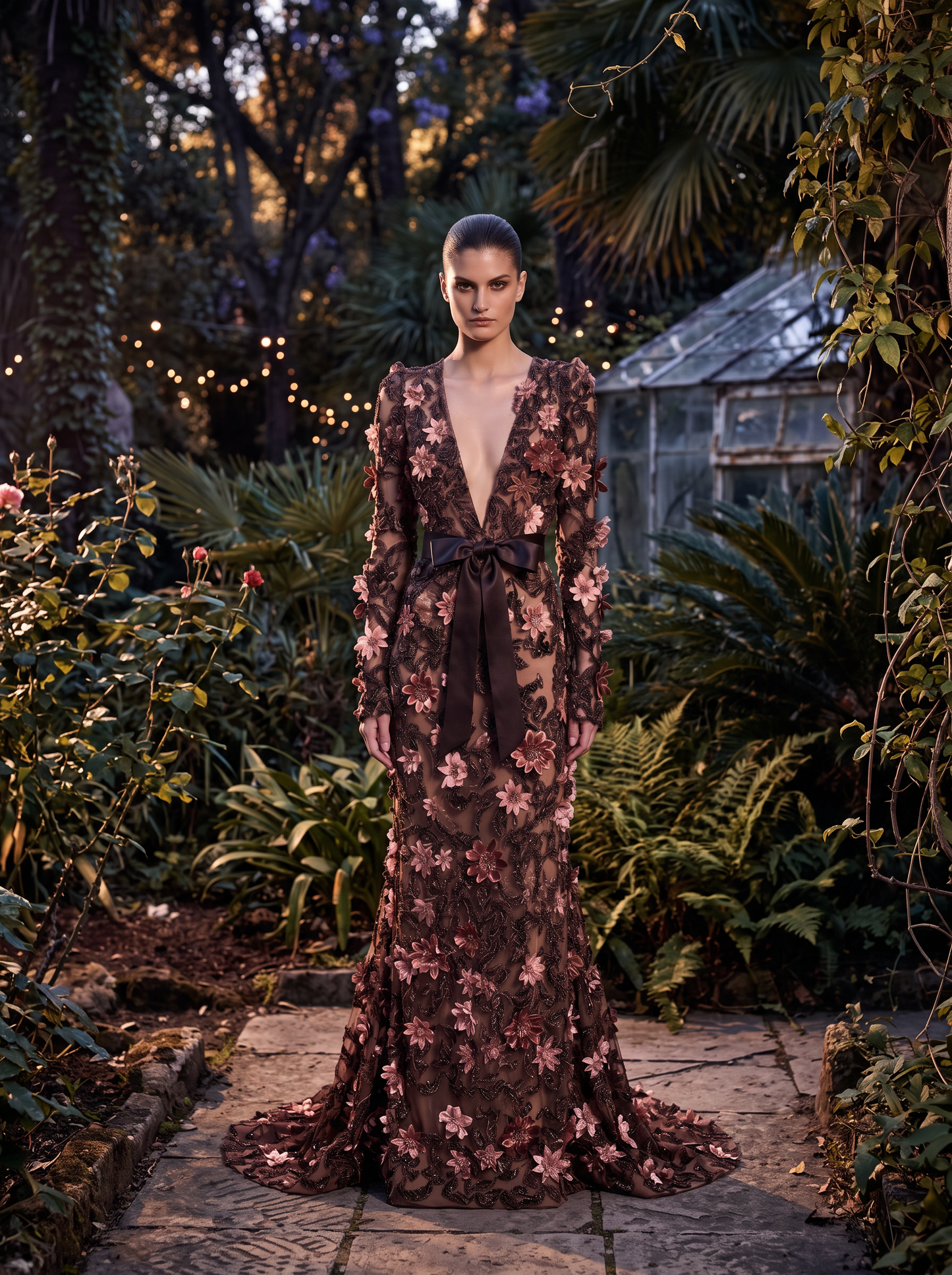 Floral Applique Gown