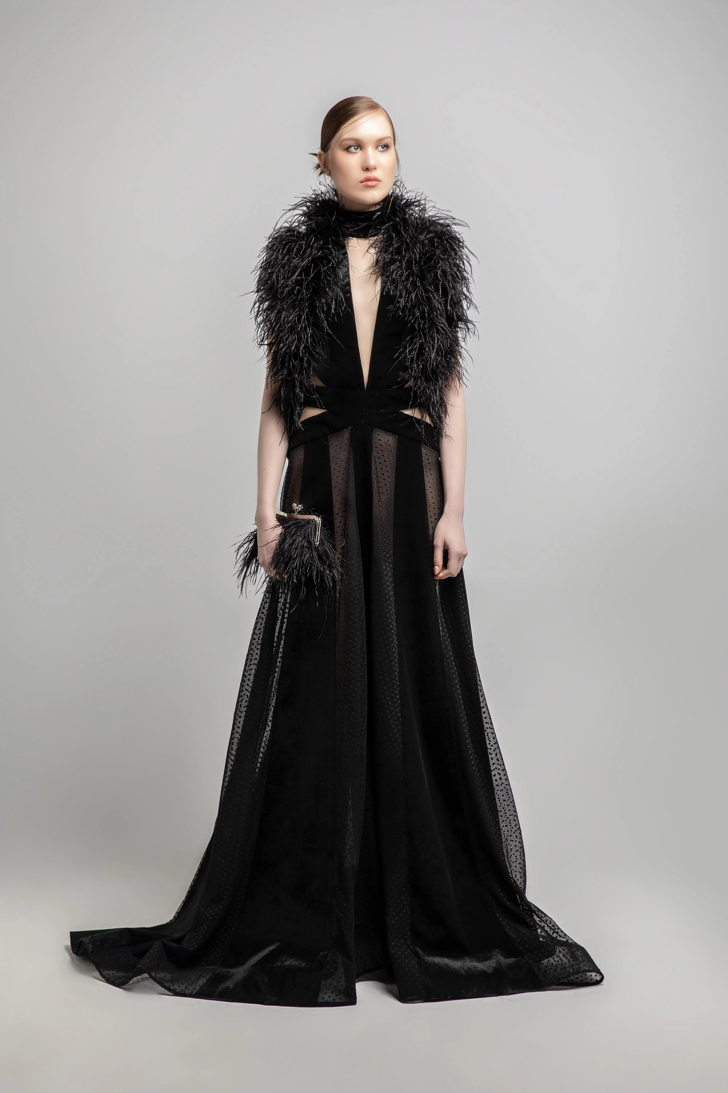 Cutout Sleeveless Gown