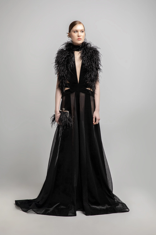 Cutout Sleeveless Gown