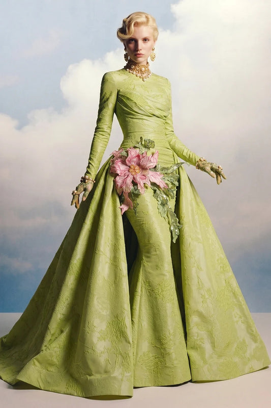 Mermaid Gown with Detachable Overskirt