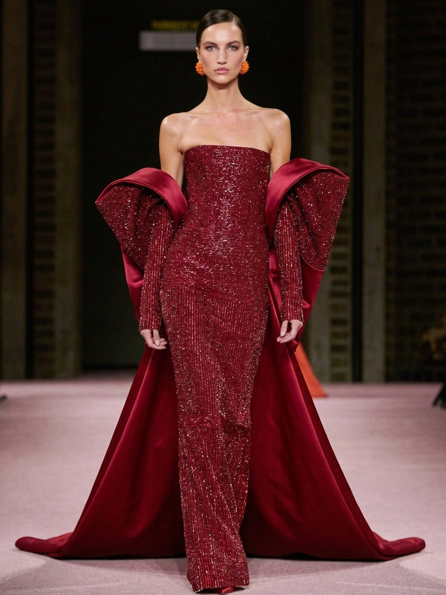 Off-Shoulder Long Gown
